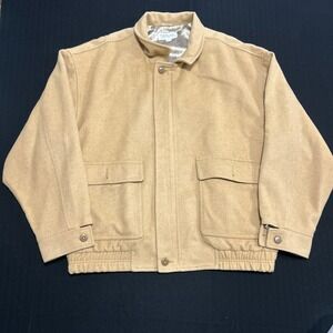 Tuttle Golf Collection Mens Large 100% Fine Camel Hair Vintage Jacket Tan Luxury